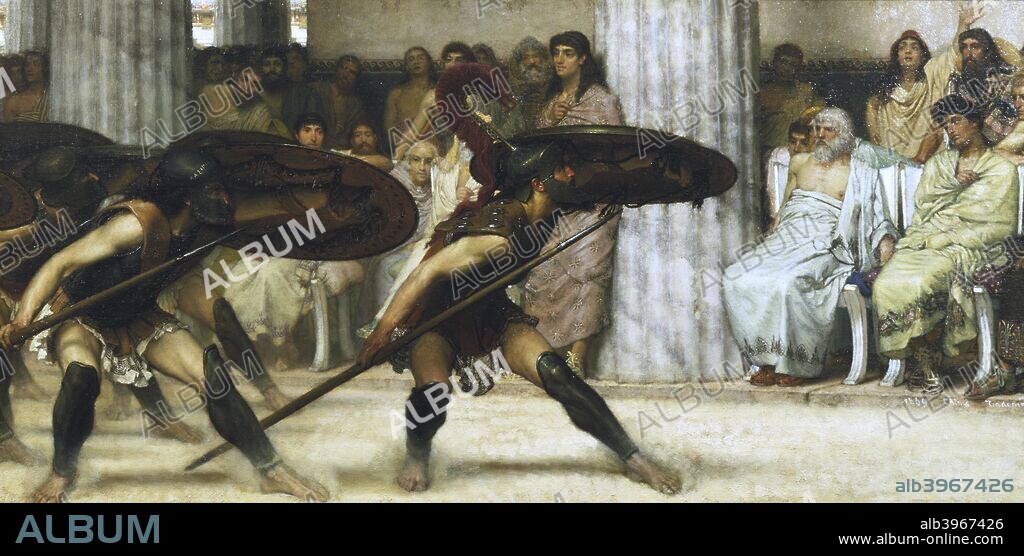 'The Pyrrhic Dance', 1869. Dorian warriors performing the dance before an audience.
