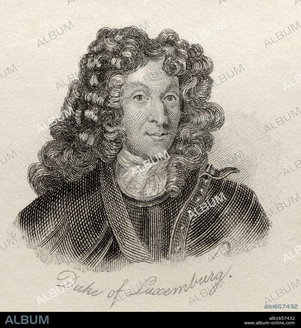 Francois Henri de Montmorency-Bouteville, duc de Piney, called de Luxembourg, 1628 to 1695. French general, marshal of France. From the book Crabbs Historical Dictionary published 1825.
