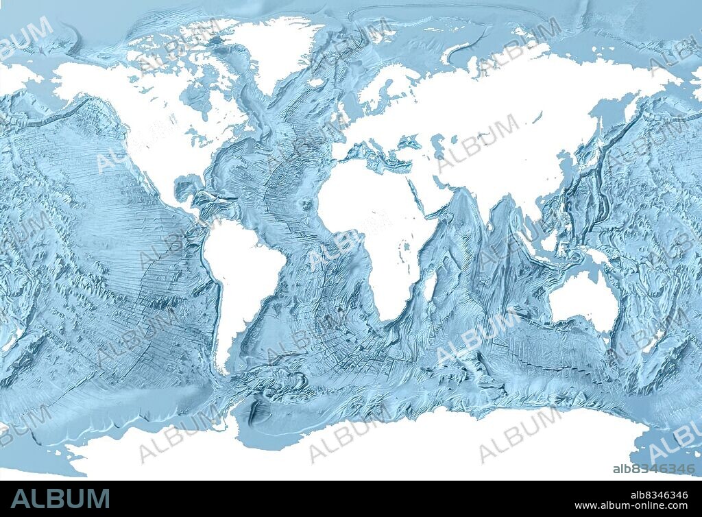 Trench: very deep, elongated cavity bordering a continent or an island arc; it forms when one tectonic plate slides beneath another. Ridge: underwater mountain range that criss- crosses the oceans and is formed by rising magma in a zone where two plates are moving apart.