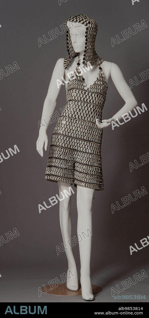 Vestido de plástico y metal diseñado por Paco Rabanne, 1966, MTIB109628. Museu del Disseny de Barcelona.