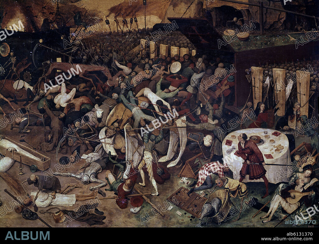 PIETER BRUEGHEL EL VIEJO (1525-1569). EL TRIUNFO DE LA MUERTE - DETALLE DERECHO - HACIA 1562 - O/L - 117x162 - NP 1393 - RENACIMIENTO FLAMENCO.