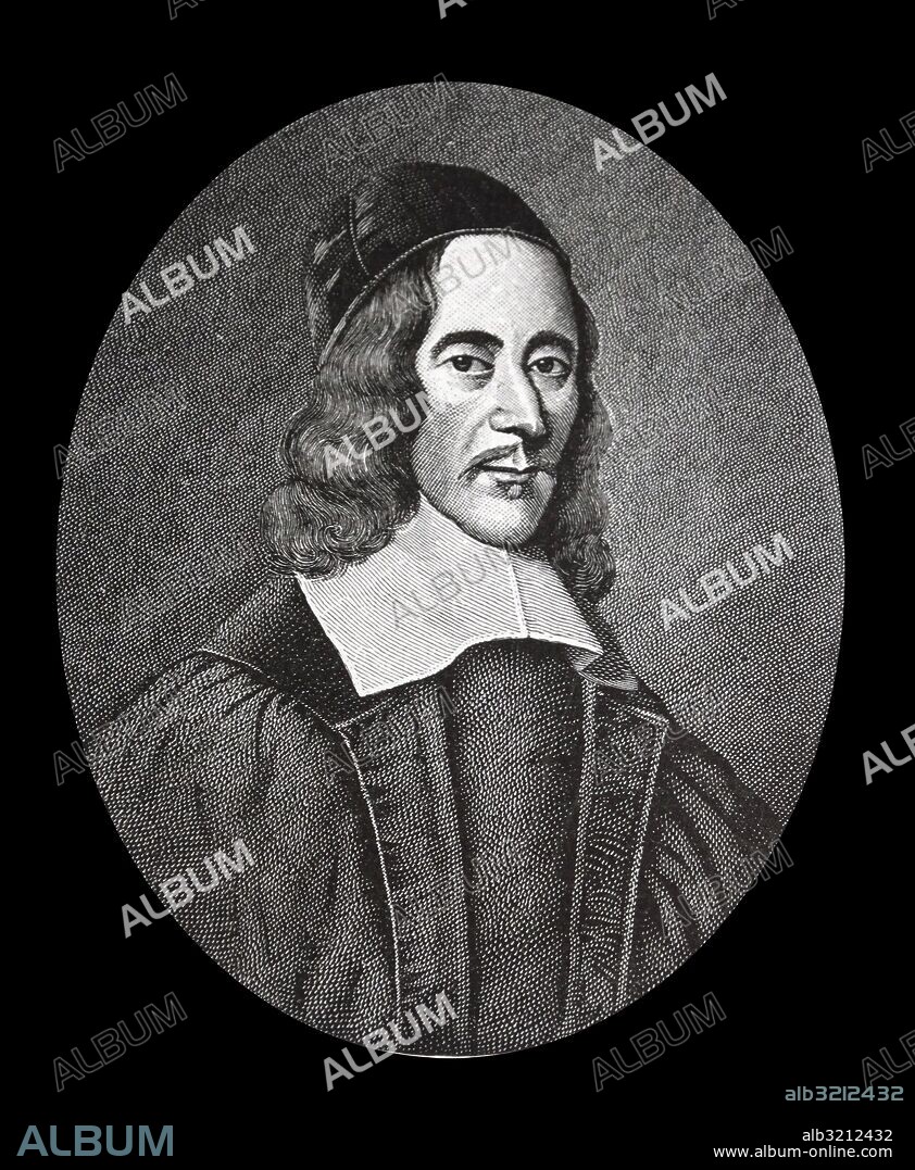 Engraved portrait of George Herbert (1593-1633) a Welsh-born English poet, orator and Anglican priest. Dated 17th Century.