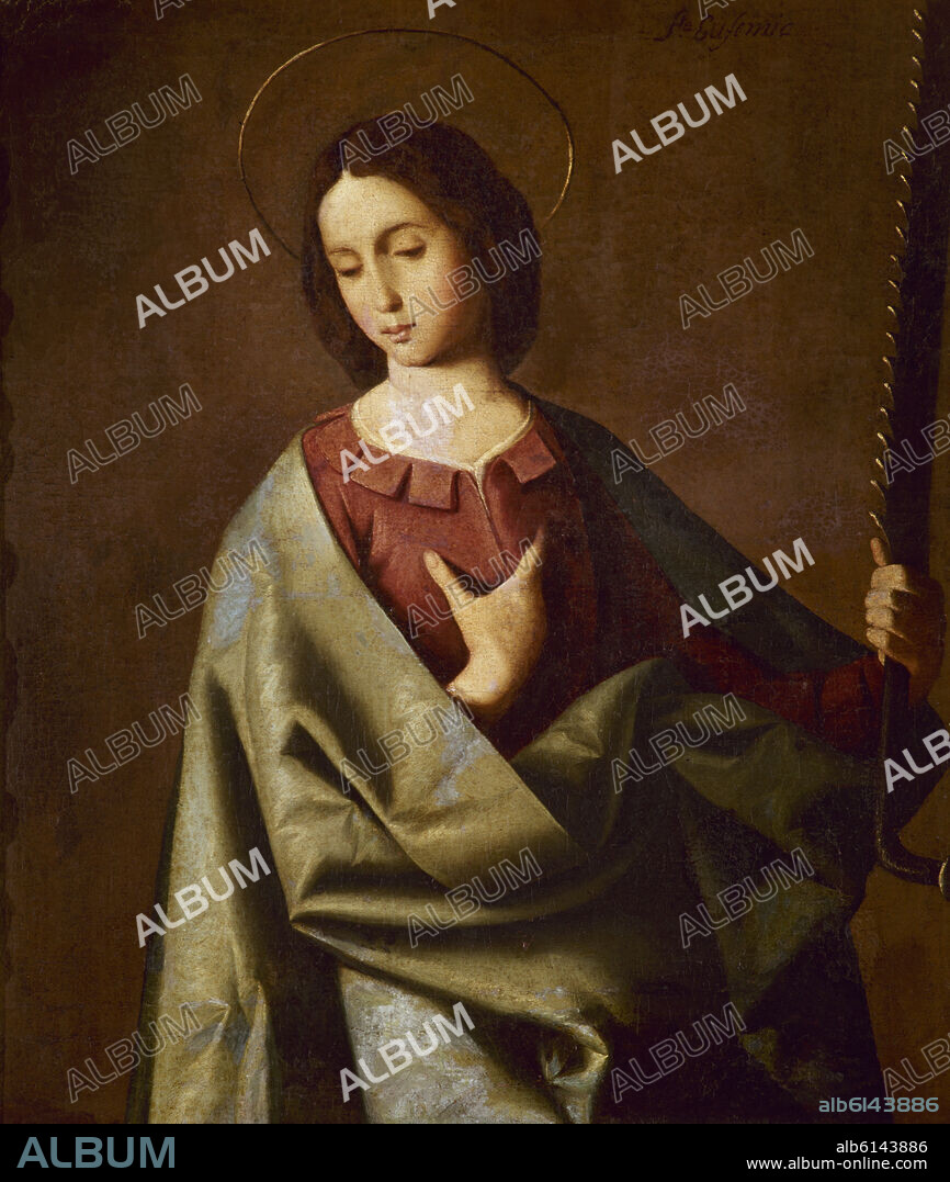 FRANCISCO DE ZURBARAN. SANTA EUFEMIA - HACIA 1637 - OLEO/LIENZO - 83x73 cm - BARROCO ESPAÑOL - PRADO 3148.
