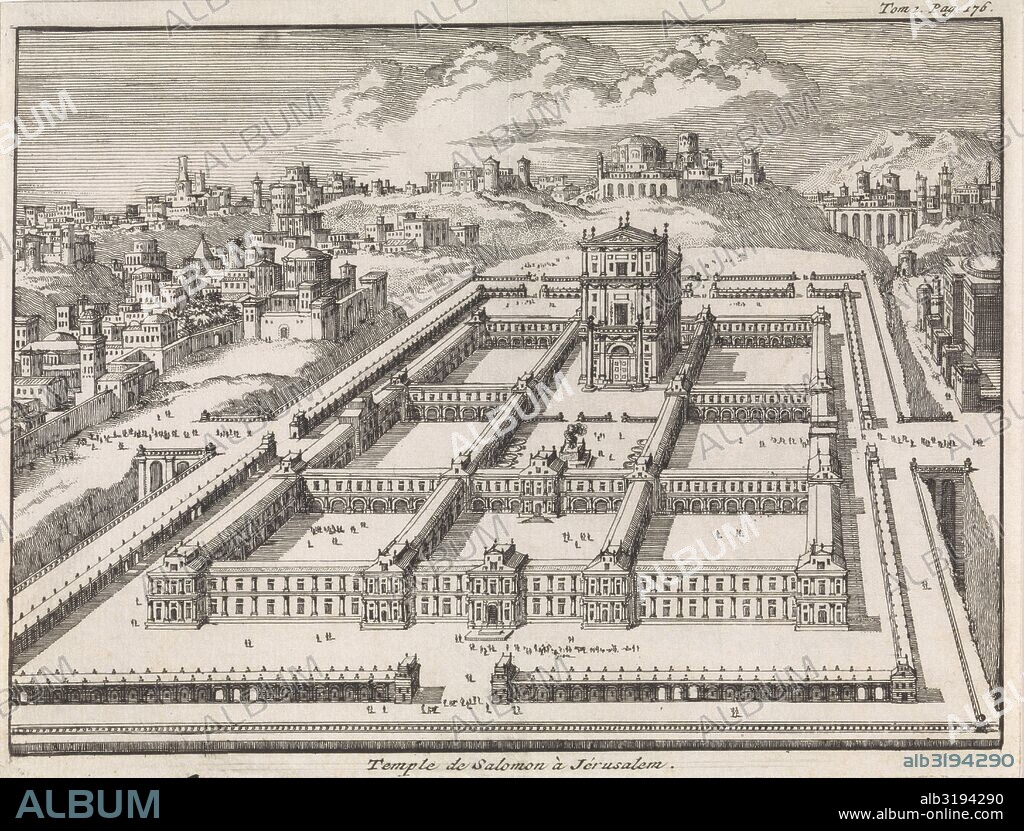 Temple of Solomon in Jerusalem, print maker: Jan Luyken, Pieter Mortier, 1705.