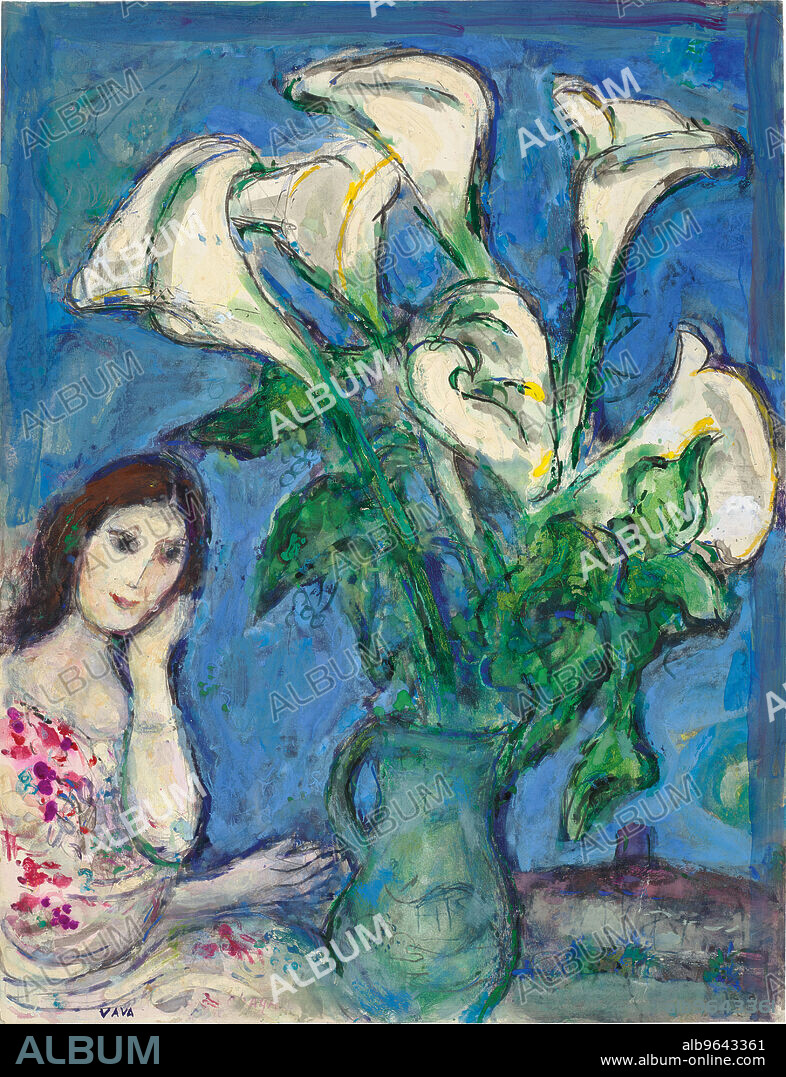 MARC CHAGALL. Vava aux arums.