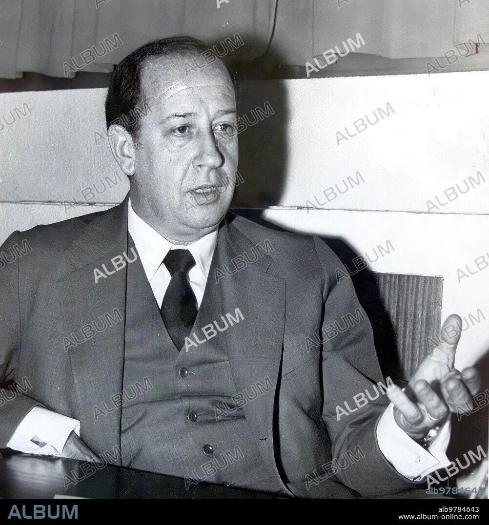 Madrid. Foto de archivo de 1972. Eduardo Carriles. Ucd. Ministro de Hacienda. Director del Ceu. Foto Luis Alonso. 47852.