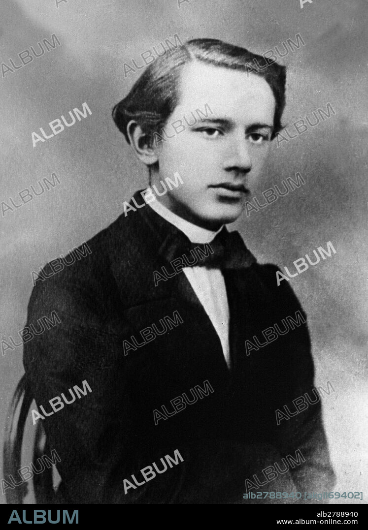 Composer Peter Tchaikovsky as a young man. 1973