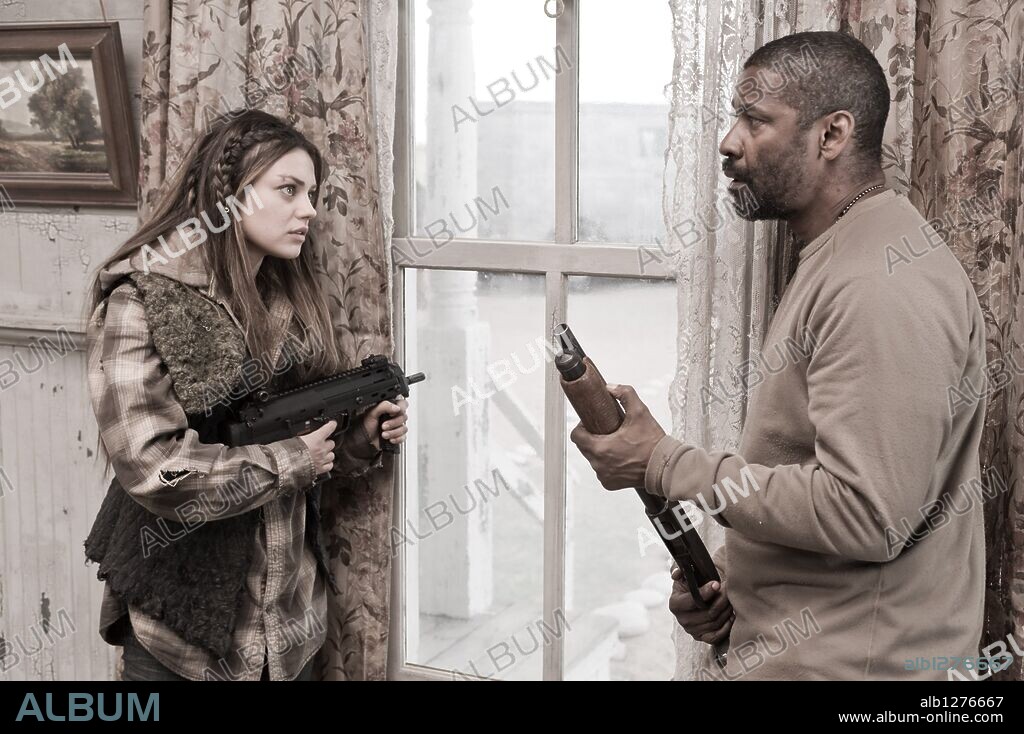 DENZEL WASHINGTON y MILA KUNIS en EL LIBRO DE ELI, 2010 (THE BOOK OF ELI), dirigida por ALBERT HUGHES y ALLEN HUGHES. Copyright ALCON ENTERTAIMENT.