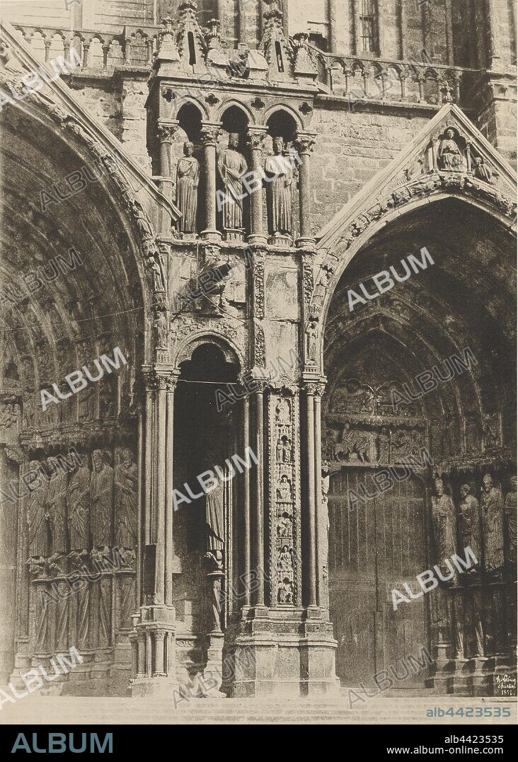 Chartres Cathedral, Henri Le Secq (French, 1818 - 1882), negative 1852, print 1870s, Photolithographs, 33.3 × 23.8 cm (13 1/8 × 9 3/8 in.).