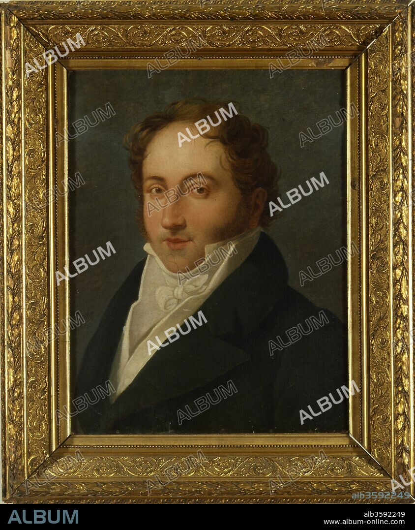 PIETRO BETTELLI. Portrait of the composer Gioachino Antonio Rossini (1792-1868).