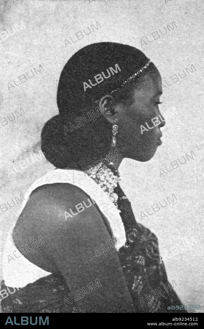 ''Femme Galla; Le Nord-Est Africain', 1914. From "Grande Geographie Bong Illustree", 1914.