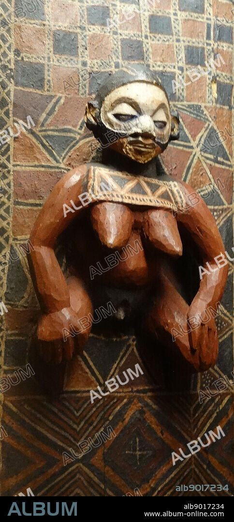 Wooden hut box panels from Nkanu East, Democratic Republic of the Congo, Central Africa. Dated 19th Century.