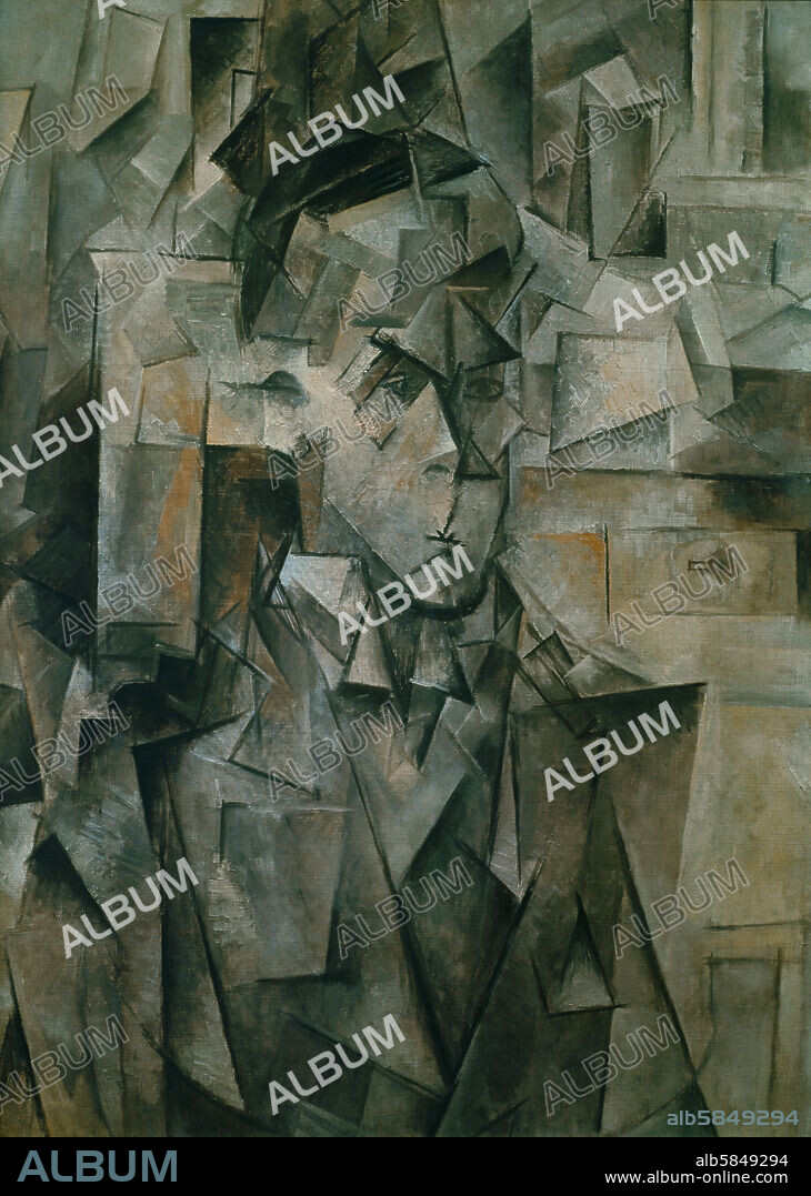 PABLO PICASSO. Portrait of artdealer Wilhelm Uhde, spring 1910 Canvas,81 x 60 cm.