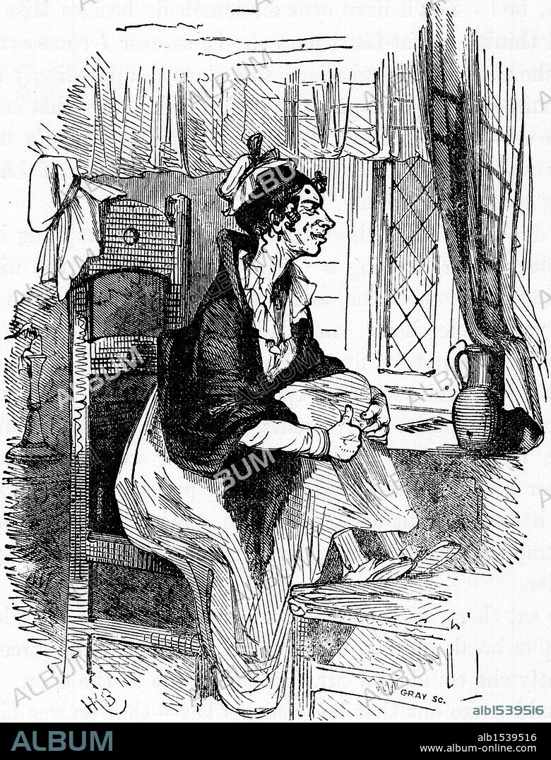 Charles Dickens, Barnaby Rudge, 1841, illustration, 19th century.