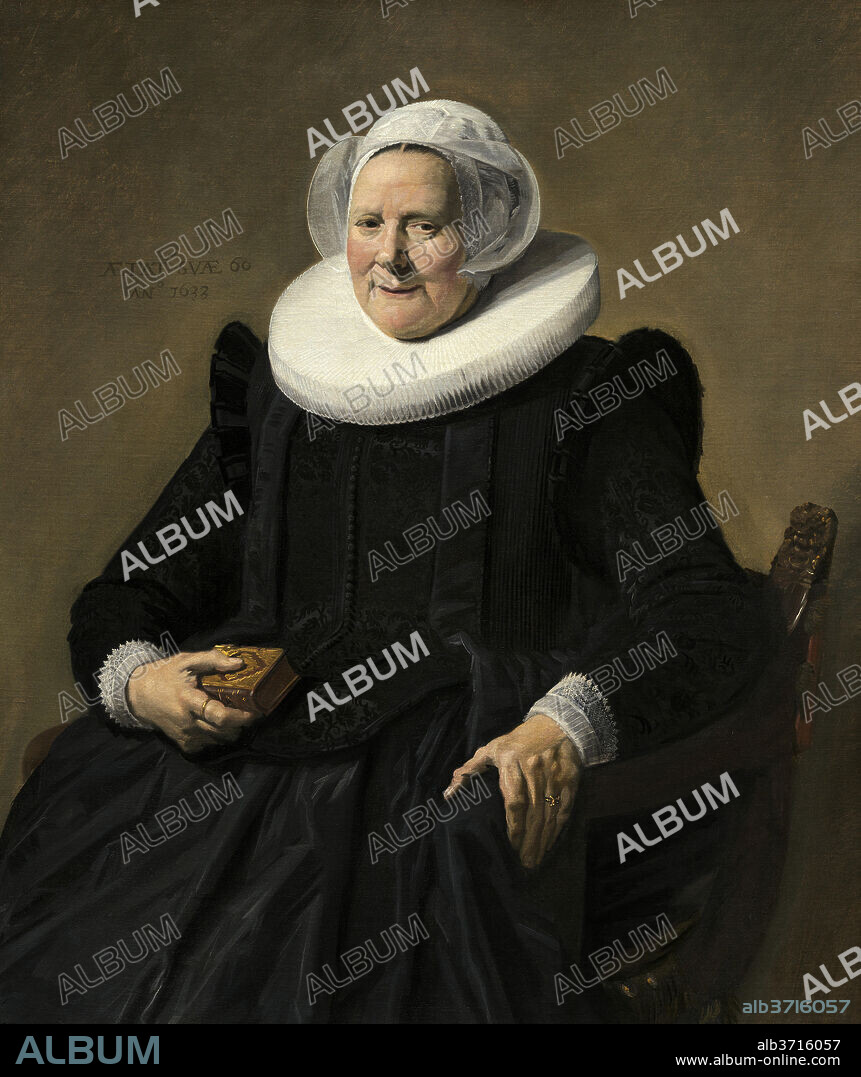 FRANS HALS. Portrait of an Elderly Lady. Dated: 1633. Dimensions: overall: 102.5 x 86.9 cm (40 3/8 x 34 3/16 in.)  framed: 142.4 x 126.7 x 15.2 cm (56 1/16 x 49 7/8 x 6 in.). Medium: oil on canvas.