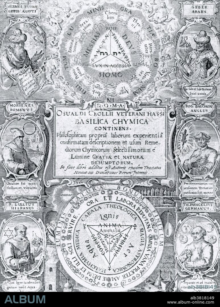 An alchemical treatise from 1622. Alchemy was the pseudo-scientific predecessor of chemistry. Among other pursuits, alchemists searched for formulas that would turn base metals into gold. They sought wisdom and the secret to immortality.