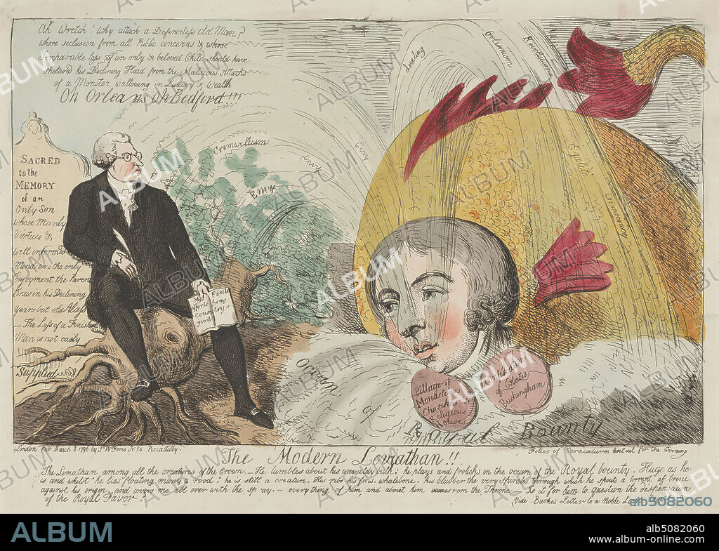 The Modern Leviathan!!, Isaac Cruikshank, 17561810, British, 1796, Etching, hand-colored, Sheet: 9 1/8 x 14 3/4in. (23.2 x 37.5cm).