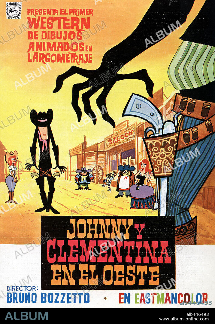 Poster de JOHNNY Y CLEMENTINA EN EL OESTE, 1965 (WEST AND SODA), dirigida por BRUNO BOZZETO.