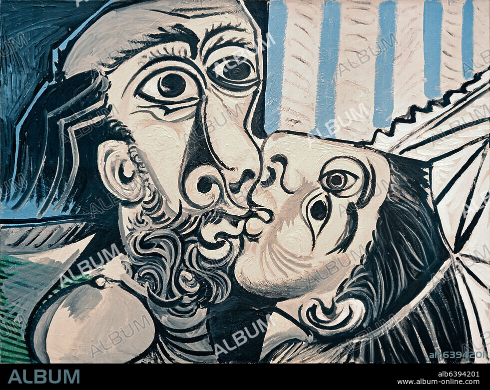PABLO PICASSO. Picasso, Pablo ; 1881-1973. "Le Baiser", 26 octobre 1969. Huile sur toile, 97 × 130 cm. Inv. Nr. MP 220. Paris, Musée Picasso.