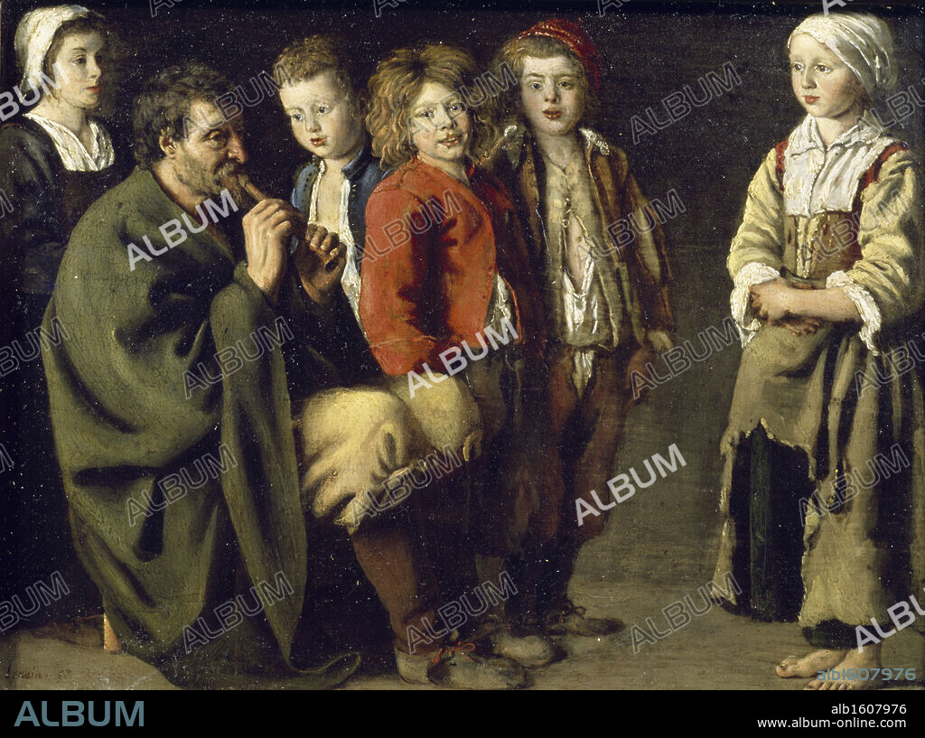 ANTOINE LE NAIN. The Old Flageolet Player by Louis Le Nain, (Circa 1593-1648), USA, Michigan, Detroit Institute of Arts.