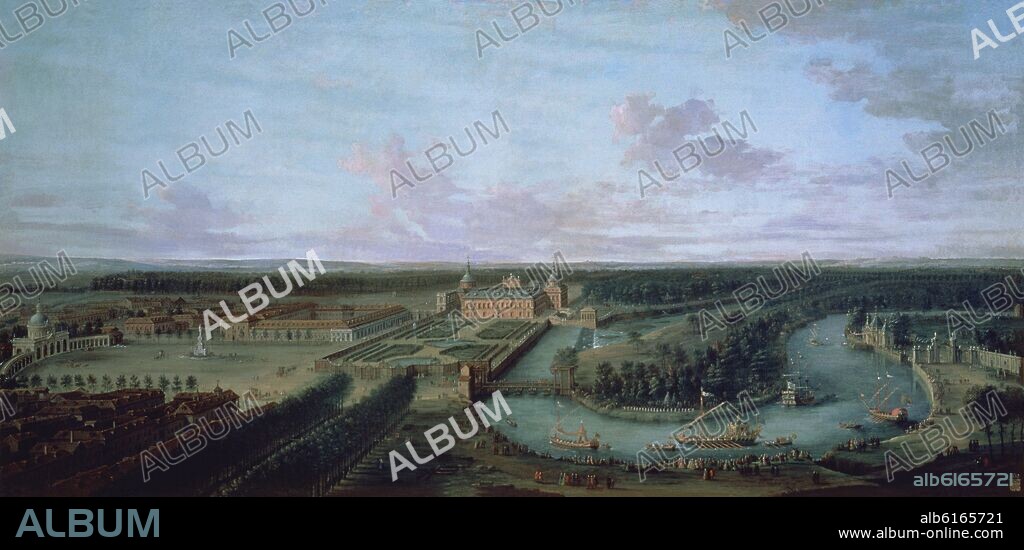 ANTONIO JOLI (1700-1777). PALACIO REAL DE ARANJUEZ - SIGLO XVIII - OLEO/LIENZO - 83x171 CMS.