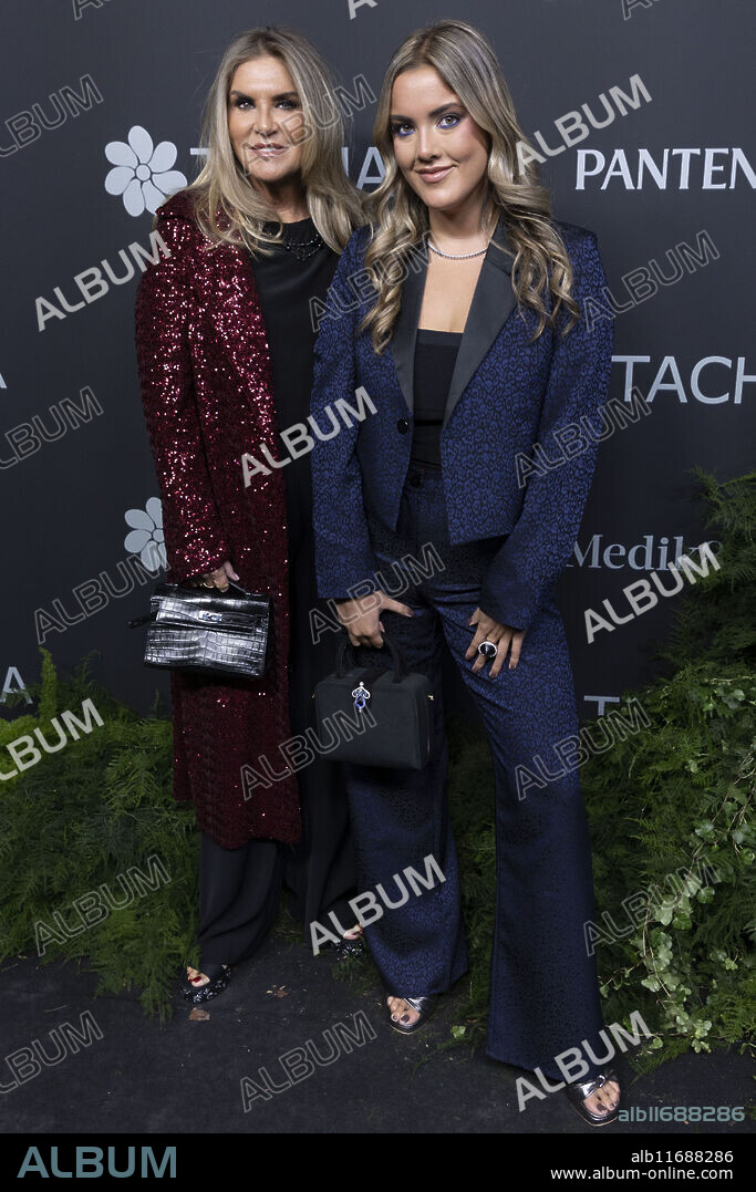 Susana Uribarri and Carlota Uribarri attended "Tacha Beauty" 30th Anniversary Party In Madrid Photocall at Party at U Zalacaín on October 10, 2024 in Madrid, Spain.
