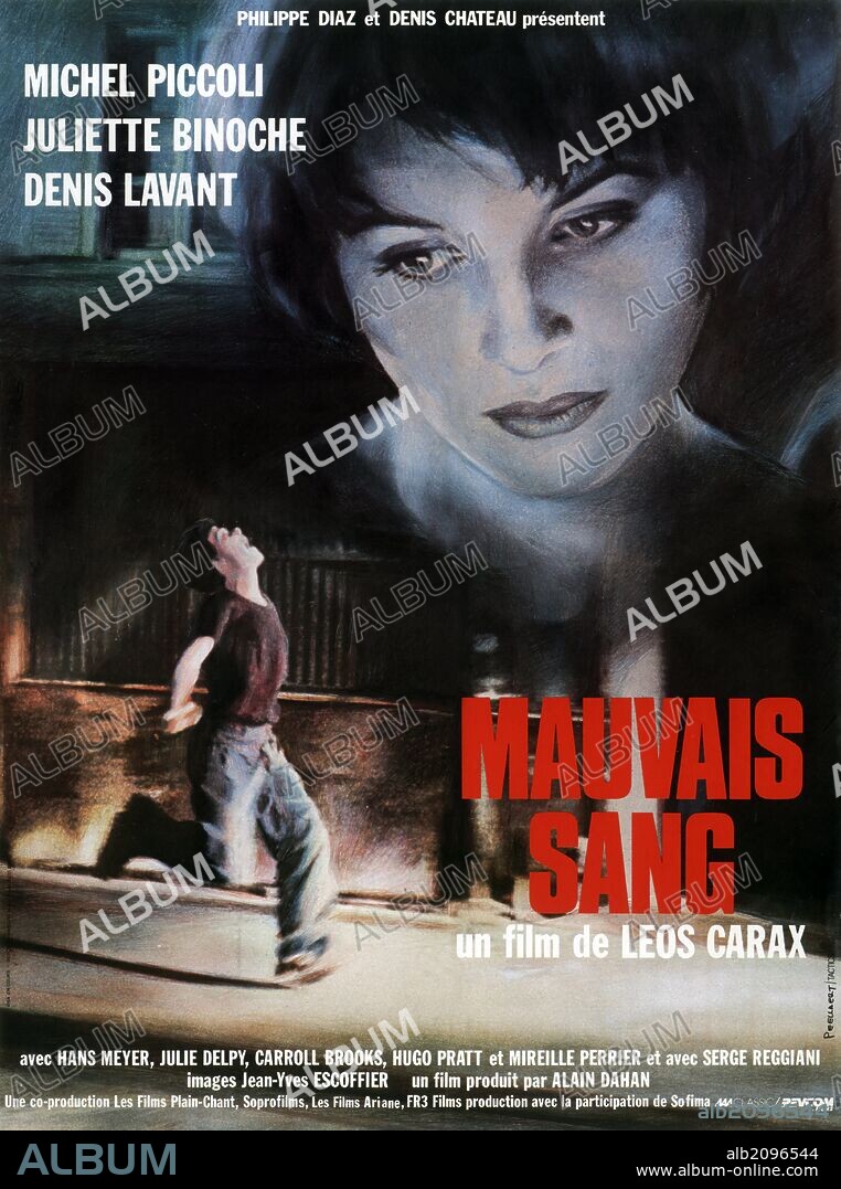 Poster of BAD BLOOD, 1986 (MAUVAIS SANG), directed by LEOS CARAX. Copyright LES FILMS PLAIN CHANT.