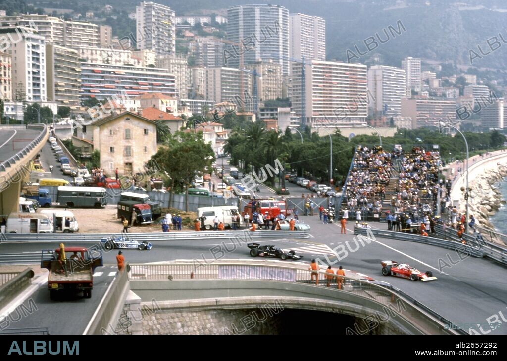 Aerial view of the Monaco Grand Prix, 1976.