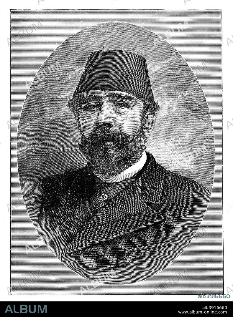 Ismail Pasha, (1830-1895). Ismail, Khedive of Egypt. Illustration from The Life & Times of Queen Victoria, by Robert Wilson, Vol III.