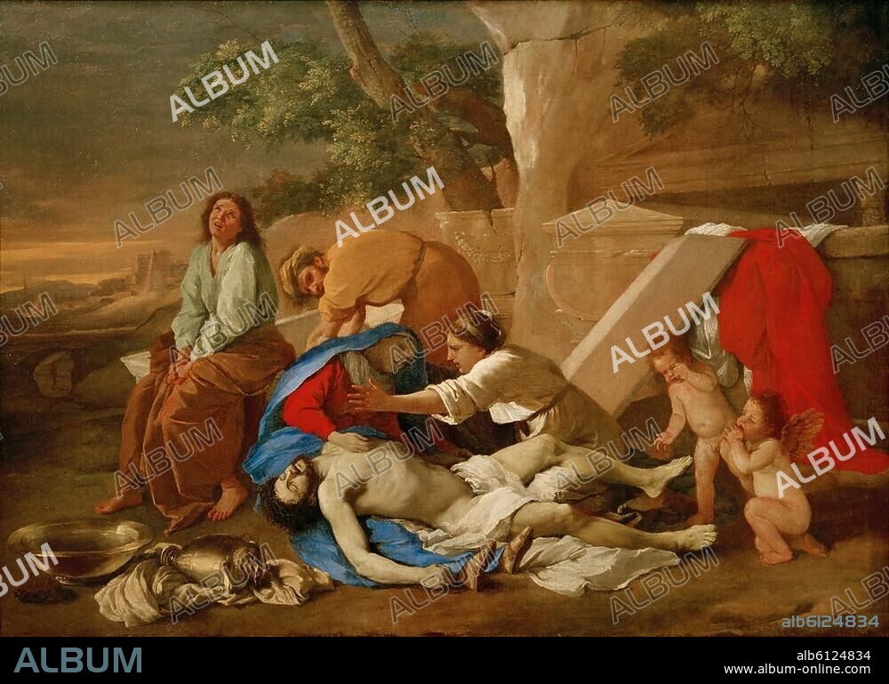 NICOLAS POUSSIN. Poussin, Nicolas. 1594-1665. "Die Beweinung Christi", um 1626/30. Öl auf Leinwand, 102,7 × 146,1 cm. Inv. Nr. 625.