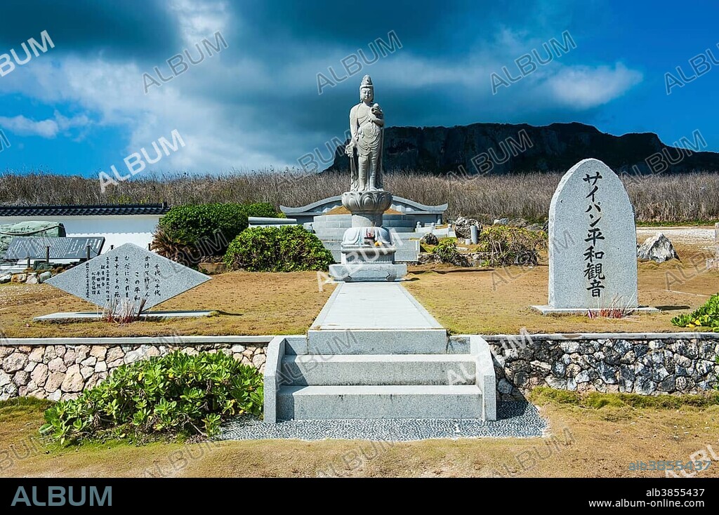 World War II memorial at the Banzai Cliffs, Saipan, Northern Mariana Islands, Oceania.