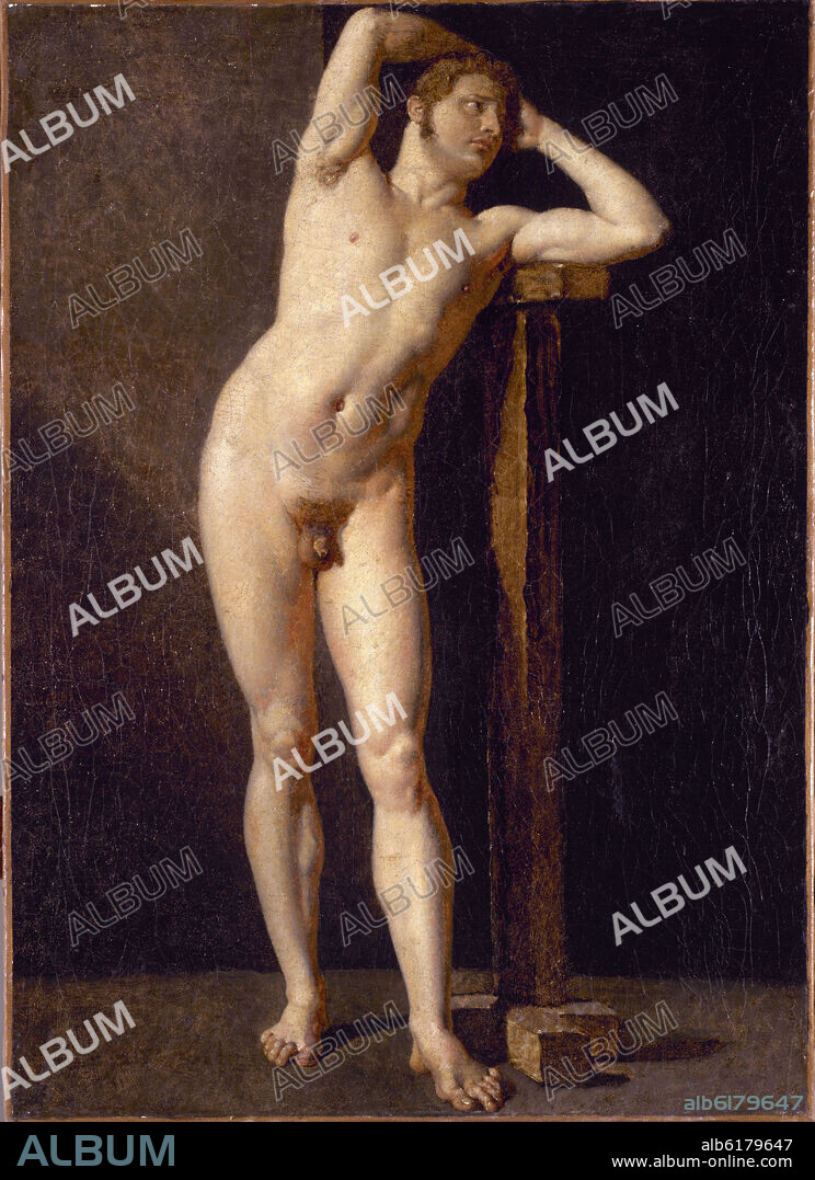 JEAN AUGUSTE DOMINIQUE INGRES. ANATOMIA DE HOMBRE - 1801 - NEOCLASICISMO FRANCES.