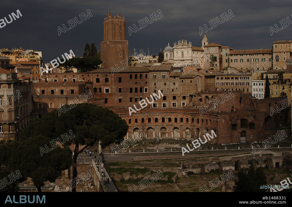 Italy. Rome. Trajan's Market. 2nd century AD. Built by Apollodorus of Damascus. Panorama.