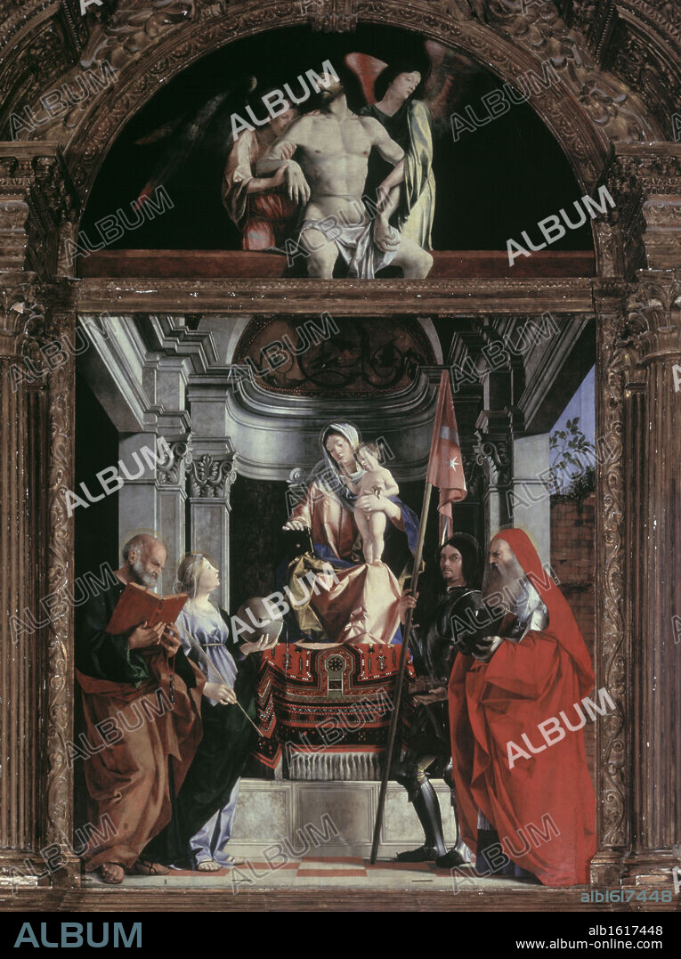 Altarpiece Of Saint Christina  Pala Di Santa Cristina  Lorenzo Lotto (ca.1480-1556 Italian)  Oil On Wood  Chiesa di Santa Cristina, Quinto, Treviso, Italy.
