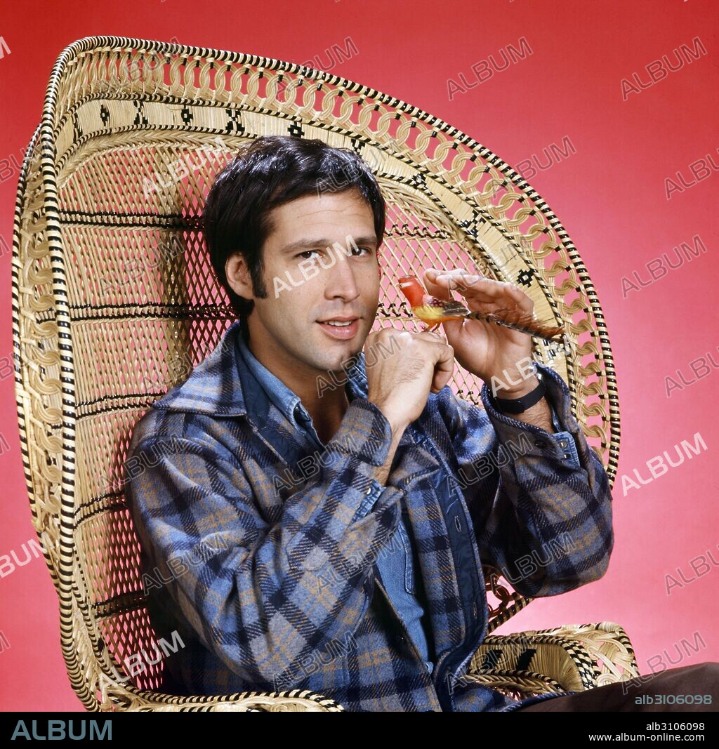 CHEVY CHASE in SATURDAY NIGHT LIVE, 1975. Copyright NBC-TV.