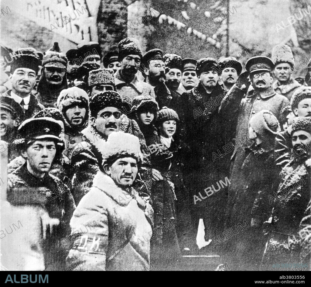 Lenin and Trotsky Celebrate Revolution, 1920
