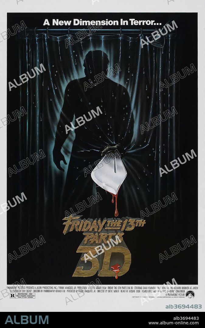 Poster of FRIDAY THE 13TH PART 3: 3D, 1982, directed by STEVE MINER. Copyright PARAMOUNT PICTURES.