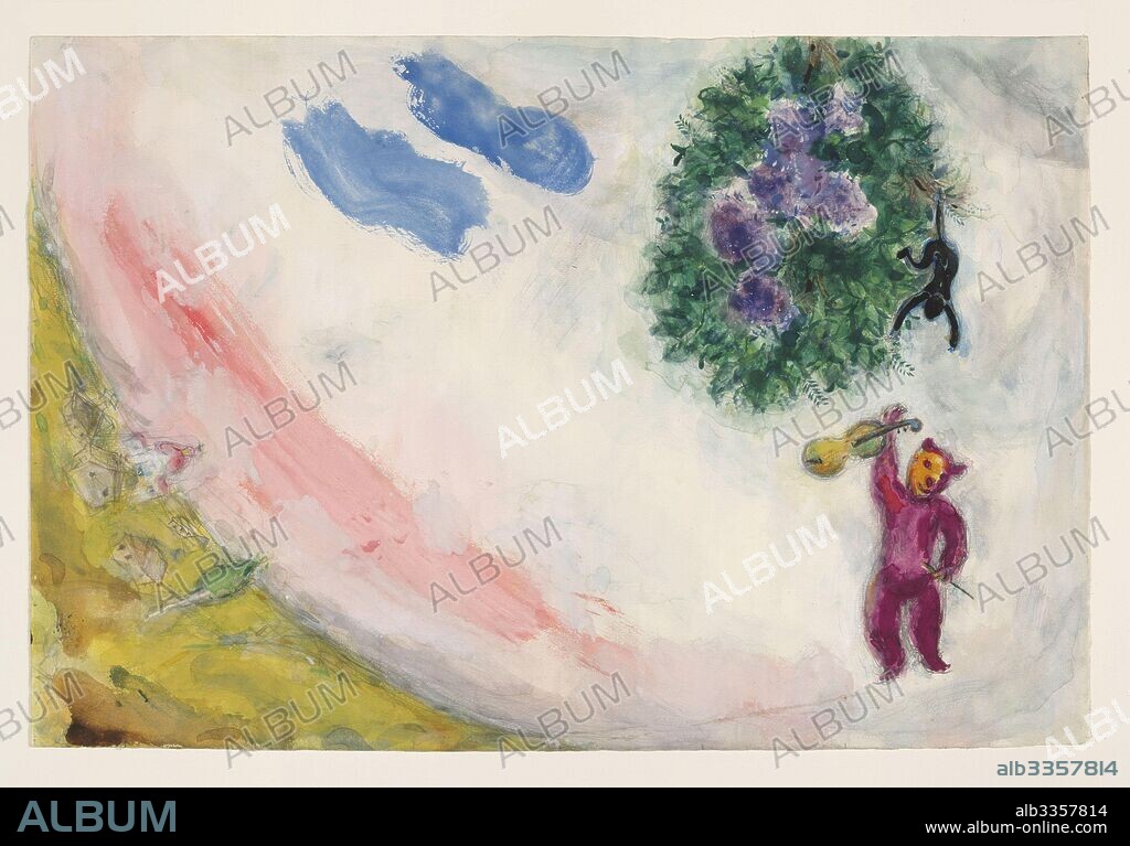 MARC CHAGALL. The Carnival. Stage design for the ballet Aleko by P. Tchaikovsky.