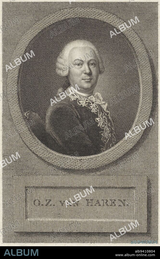 Portrait of Onno Zwier van Haren, Philippus Velijn, 1797 - 1836, Portrait of Onno Zwier van Haren, jurist and president of the Council of State., print maker: Philippus Velijn, (mentioned on object), Netherlands, 1797 - 1836, paper, etching, engraving, h 157 mm × w 108 mm.
