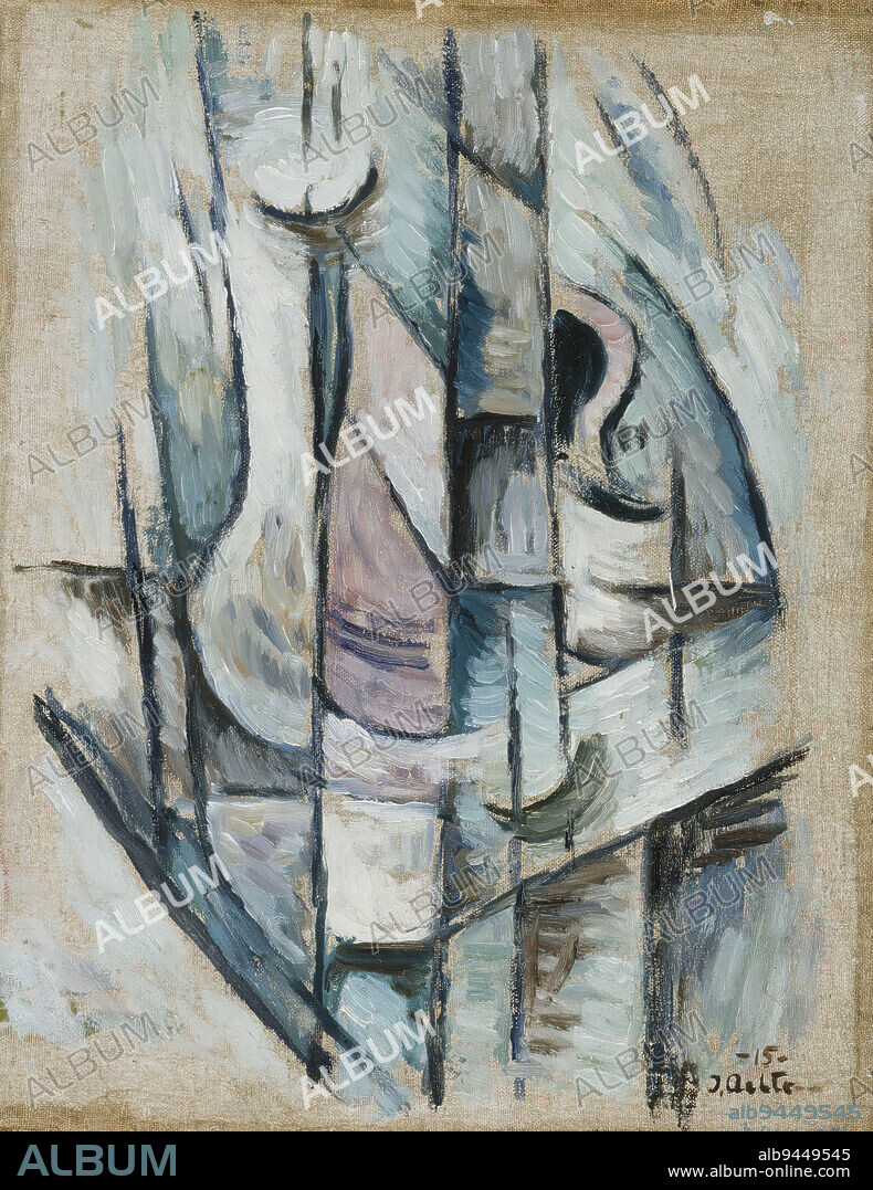 Ilmari Aalto, 7.8.1891, Kuopio, 29.9.1934, Helsinki, Cubist Still-Life, Cubist Composition, 1915, 49.5 × 38.5 cm, oil, oil on canvas.