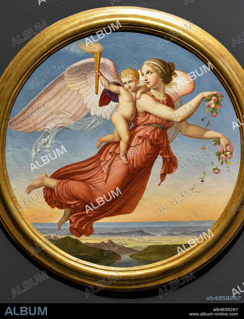 "The Day" (after Bertel Thorvaldsen), by Adolf Senff (1785 - 1863), oil on canvas.