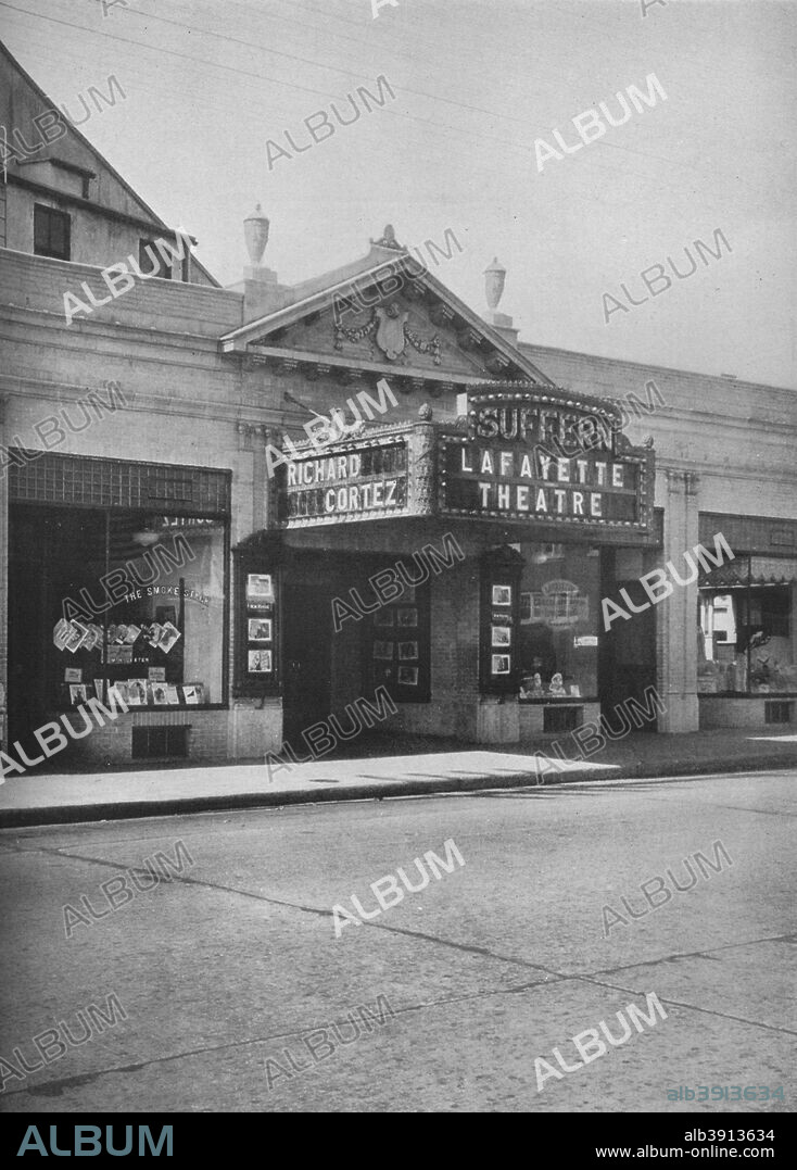 The Lafayette Theatre, Suffern, New York, 1925. Designed by Eugene DeRosa, the Lafayette Theatre is a cinema that opened in 1924. From The Architectural Forum Volume XLII. [Rogers and Manson, New York, 1925].