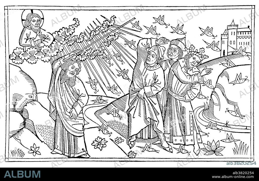 Woodcut depicting God sending the locusts to Egypt, from the Ninth German Bible (Cologne Bible), 1483. The Plagues of Egypt were ten calamities that, according to the biblical Book of Exodus, Israel's God, Yahweh, inflicted upon Egypt to persuade Pharaoh to release the Israelites from slavery. The eighth plague of Egypt was locusts.
