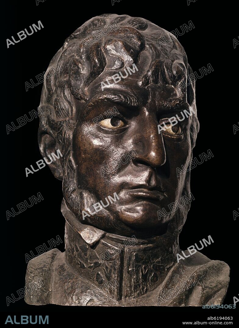 AGUSTIN DE LA HERRAN MATORRAS (1932-). BUSTO DEL GENERAL SAN MARTIN - SIGLO XX.