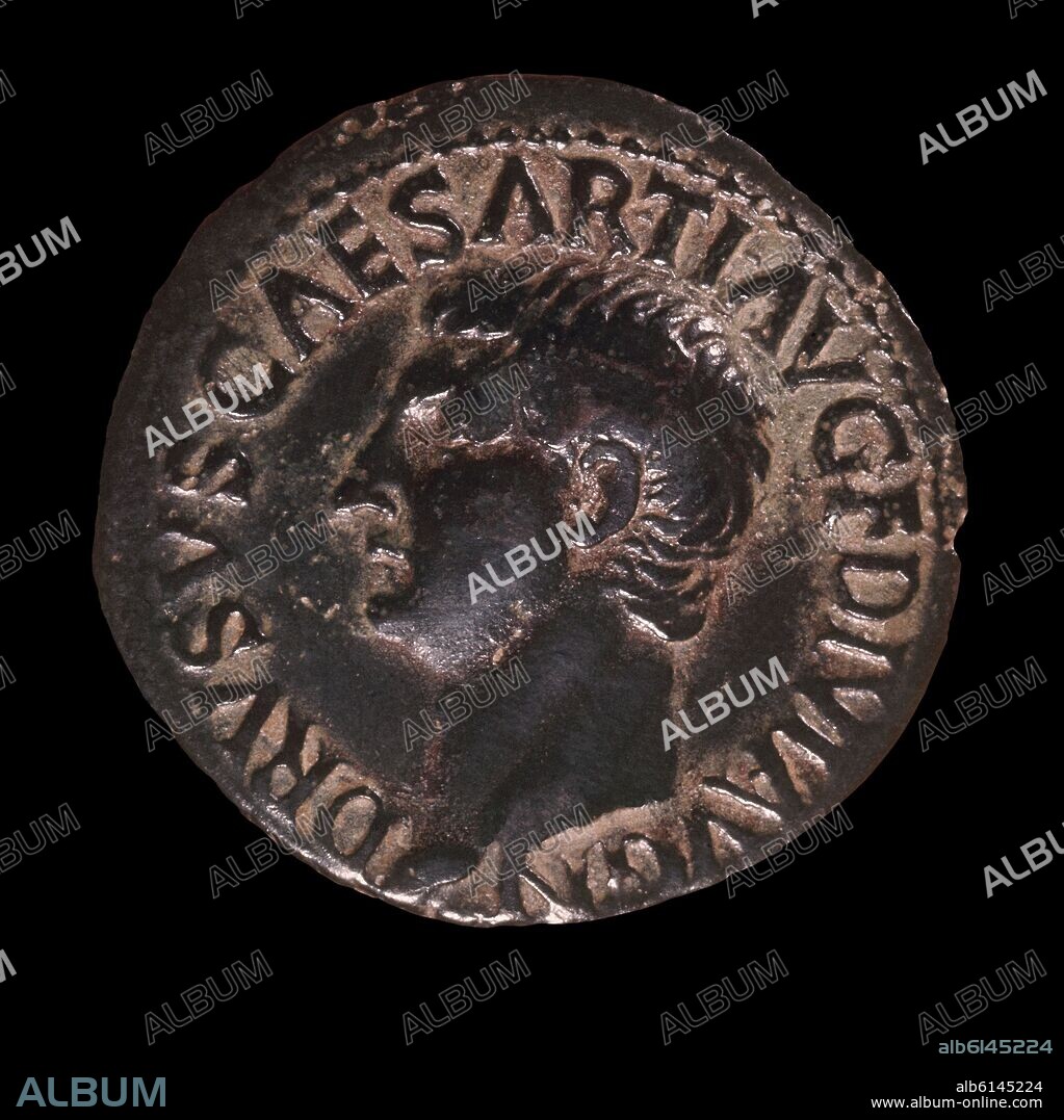 MONEDA EN BRONCE DE DRUSO CESAR HIJO DE TIBERIO - SIGLO I.
