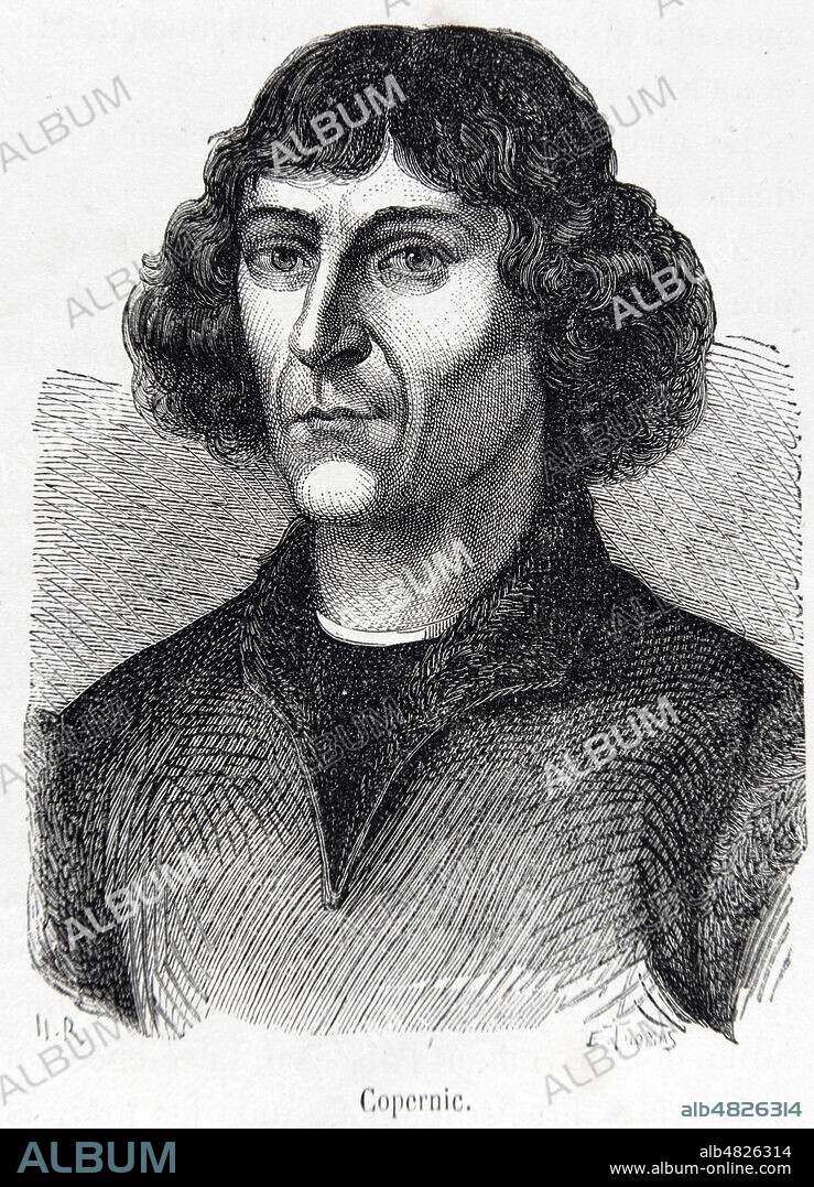 Portrait de Copernic (1473-1543). Illustration tiree de l'Histoire de France populaire, tome 2, par Henri Martin (1810-1883) vers 1870. Credit : Collection Grob/KHARBINE-TAPABOR.