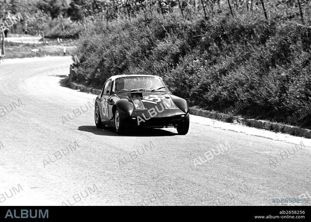 Jack Wheeler-Martin Davidson's Austin Healey Sprite in the Targa Florio, Sicily 5 May 1968.