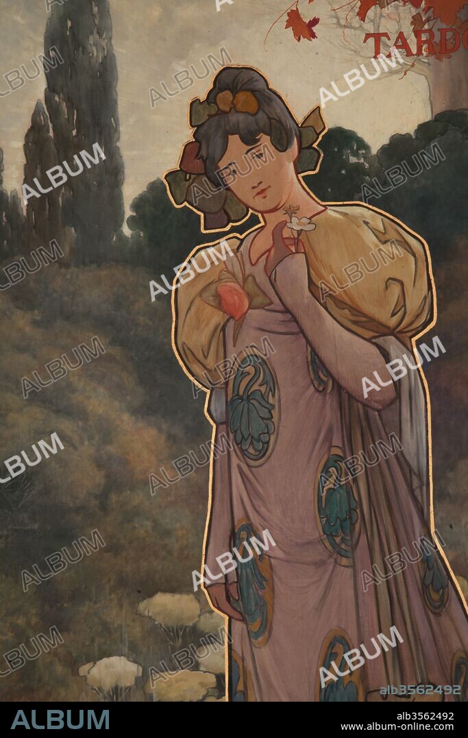 Alexandre de Riquer / "Al·legoria de la Tardor" (Alegoría del otoño), 1897, Pintura.
