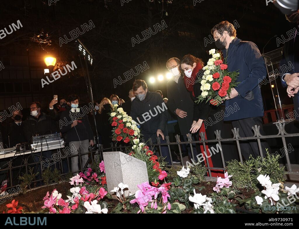 Madrid, 01/24/2022. Tribute to Gregorio Ordóñez with the assistance of Pablo Casado, Isabel Díaz Ayuso and Jose Luis Martínez Almeida. Photo: Ángel de Antonio. ARCHDC.