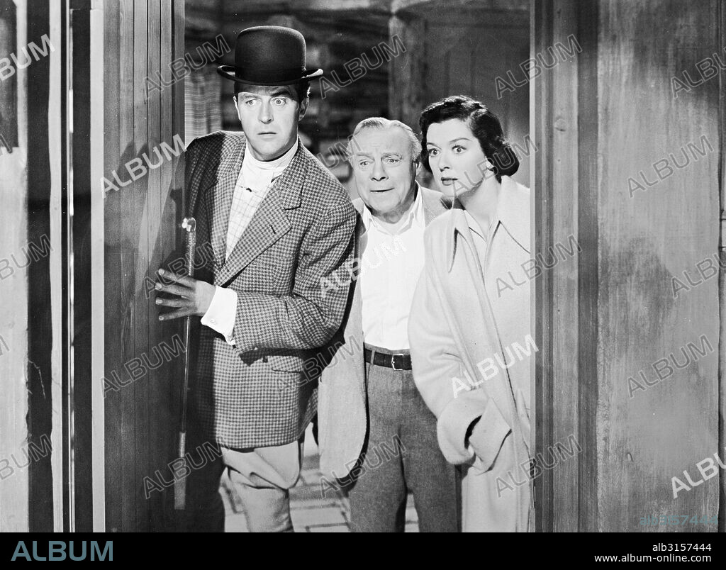 EDMUND GWENN, RAY MILLAND and ROSALIND RUSSELL in A WOMAN OF DISTINCTION, 1950, directed by EDWARD BUZZELL. Copyright COLUMBIA PICTURES.